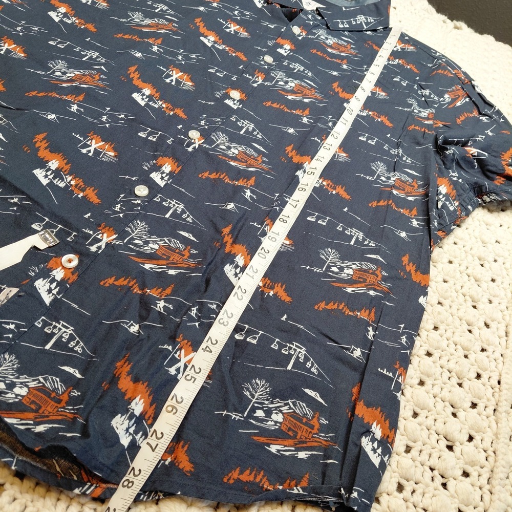 Lot 4 Penguin Mens XL Button Up AOP Graphic Shirt Funny Humor Shoes Ski Fruit - Picture 9 of 10